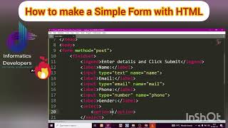 How to make a simple HTML form🔥🔥 #coding #html #developers #websitedesign