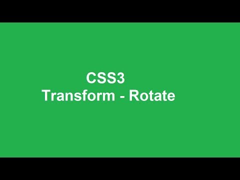 CSS3 Bangla Tutorial | Transform -  Rotate
