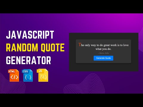 Create a Random Quote Generator App in JavaScript
