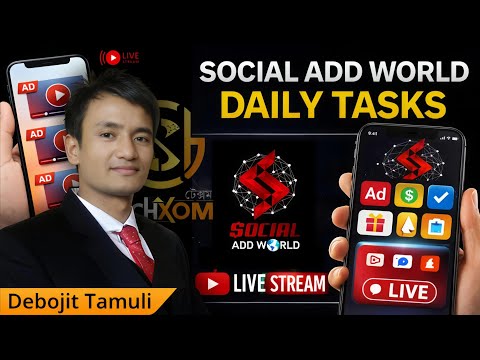 Daily Live | Promotion Task | Social Add World 🌍