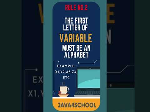 Rules for variables declaration in java | #Java4School #JAVA #JAVAPROGRAMMING