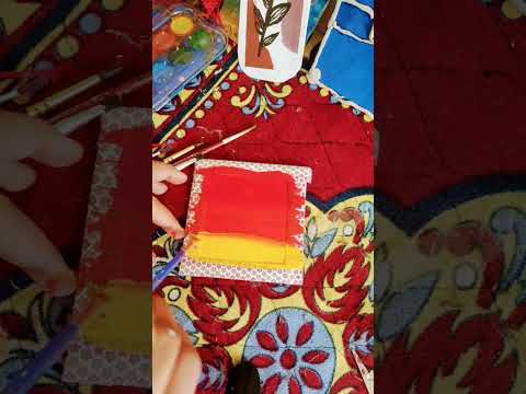 mini canvas painting little painting#sunset #artwork