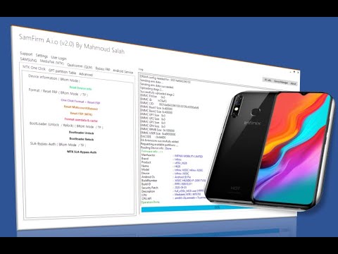 SamFirm A.i.O v2 (Reset Screenlock + RFP ) Infinix X650C Hot 8  MTK One click