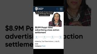 @drinkpoppi $8.9 Million Class Action Lawsuit Settlement #poppi #classactionlawsuit #classaction