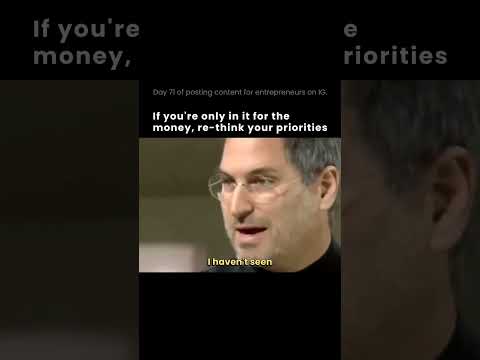 don't go into business only seeing money