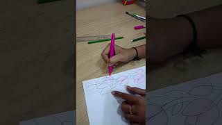 Easy Border Design for Projects #project#summer #flower #flowerborderdesign #project #schoolproject