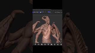 Creature CLOTH Sculpt in zbrush|speed sculpt| #3dmodeling #3dprinting #digitalart #3dsculpting