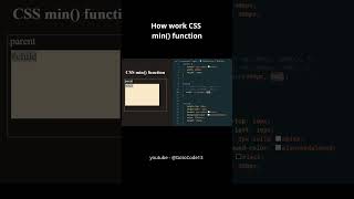 CSS min function short shorts #shorts