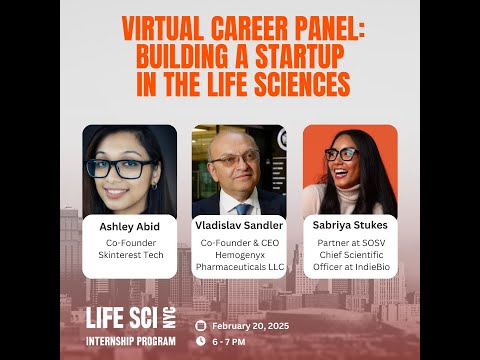 LifeSci NYC Career Panel: Building a Startup in the Life Sciences