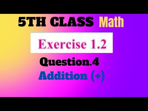 Math Solved: Class 5 - Exercise 1.2, Question 4 (Addition) - Punjab Textbook - Step-by-Step Solution