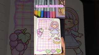Kawaii Journal in Purple 💜#kawaiistickers #kawaii #journaling #journal #journalideas #cutestickers