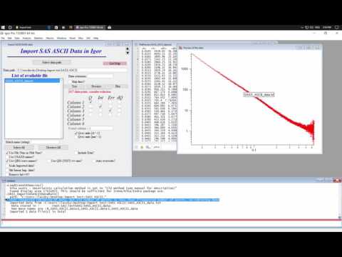Import ASCII data to Irena
