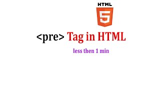 Pre Tag in HTML | Preformatted text | #Shorts