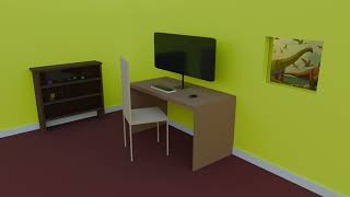 A Simple Low Poly Room Rendered in Blender | 3D Art Showcase