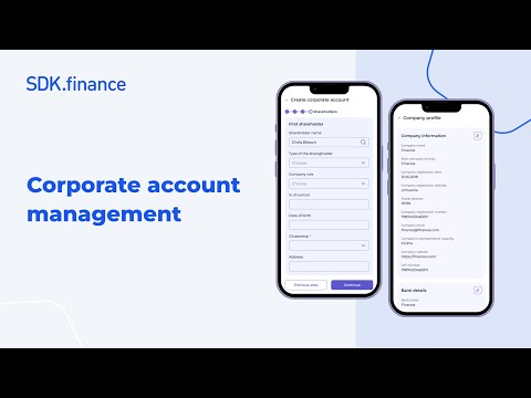 SDK.finance | Corporate Account Management: Creating and Managing Business Accounts