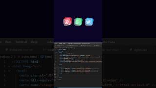 Social media icons with HOVER Using HTML CSS Creative design #shorts