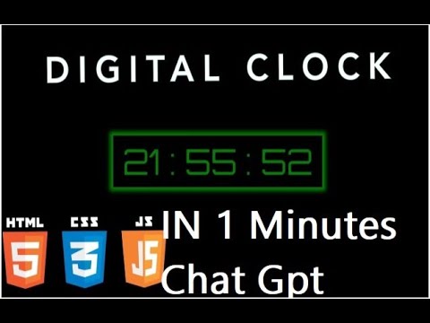 Make Digital Clock In 1 minutes Using Chat Gpt #chatgpt  #javascript #webdeveloper #programmer #css