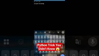 Python Trick You Didn’t Know 😱.#Python #CodingTricks #PythonTips #Programming #CodeShorts