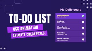 ✅ Build a To-Do List with Line-Through Effect | HTML & CSS UI Animation | Frontend Project Tutorial