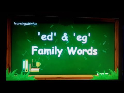 'ed' and 'eg' Family Words|Phonics Lessons|CVC|TeachersResources|