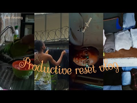 Productive reset vlog (deep cleaning, Arranging the room, picking up my glasses