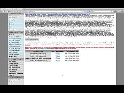 SRDR Simple Data Export Tool Video Tutorial