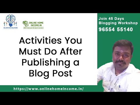 Activities You Must Do After Publishing a Blog Post