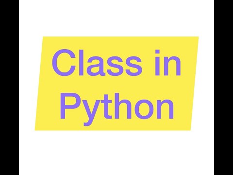 Learn how to create class in python