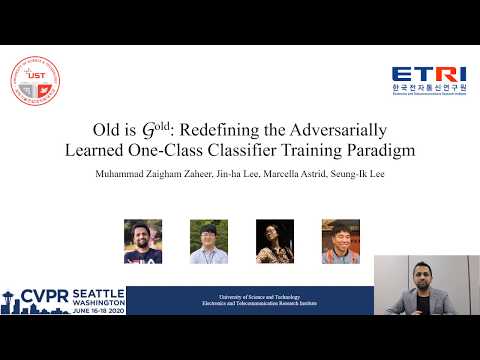 Old is Gold: Redefining the Adversarially Learned One-Class Classifier Training Paradigm - 1 min