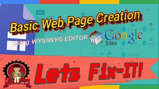 Basic Web Page Creation (How To Create Website Using Googles Site)