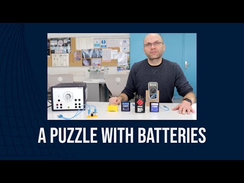 A puzzle with batteries