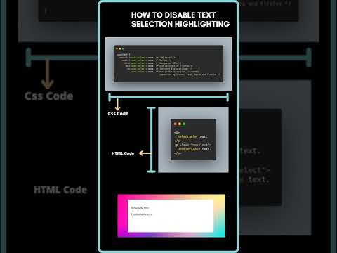 How To Disable Text Selection Highlighting Css | errurcode
