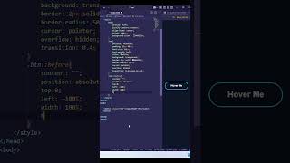 The Coolest Button Hover Animation in CSS! 🤯 | CSS Trick🔥#csshacks #csstips #csshovereffect #coding