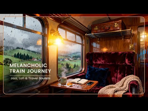 Cozy Rainy Train Journey Through Countryside 🚂 Relaxing Sounds & Rain for Sleep, Study & Travel