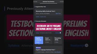 TESTBOOK SBI PO Prelims english sectional mock test 1 #sbipo #sbi #sbipoexam