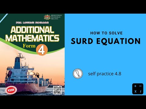 Additional Maths KSSM F4 - Surd equation
