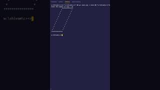 c++ program to print hollow rhombus star pattern using class | PWOS #shorts