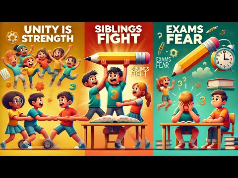 Unity is strength Story | How to overcome exam fear | Sibling stories compilation |Moral value story