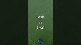 Little vs Small 📦 What's the difference #English #explained #words #difference #esl #study #grammar