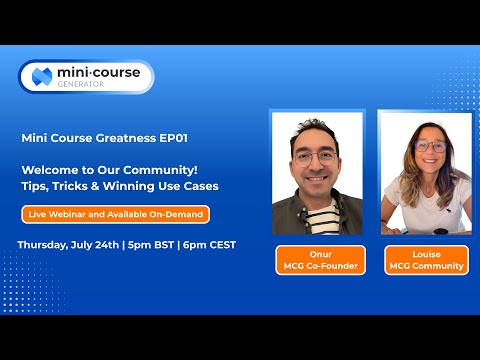 Webinar! Welcome to Our New Community! Tips, Tricks & Winning Use Cases