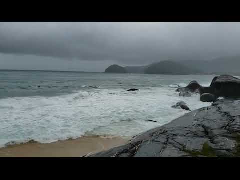 Beach landscape, cloudy