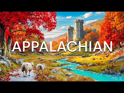 Autumn in Appalachian 4K UHD 🍁 Crimson Ridges, Golden Forest Roads & Misty Mountain Mornings