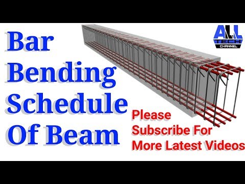 Bar Bending Schedule Of Beam || BBS Of Beam.
