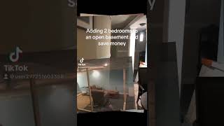 How to turn an open basement into bedrooms diy#construction #savemoney #diyconstruction
