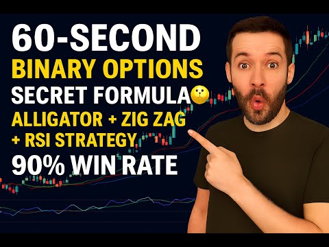 60-Second Binary Options SECRET FORMULA: Alligator + Zig Zag + RSI Strategy (90% Win Rate)