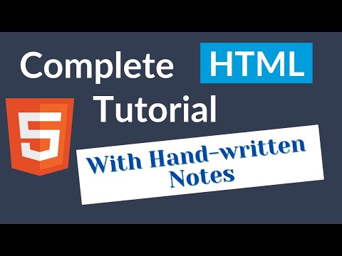HTML Tutorial for Beginners - Complete HTML Crash Course with Notes [2024]