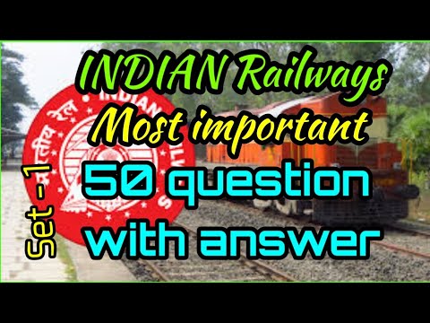 Most important Indian Railways 50 question with answer /must watch