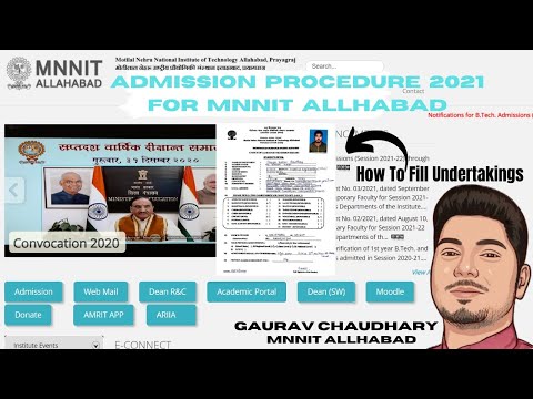 JOSAA 2021| MNNIT Allahabad Admission Procedure 2021 | Online Reporting| Undertaking filling process