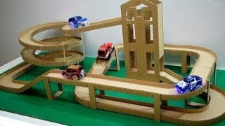cardboard car track making - Part 1