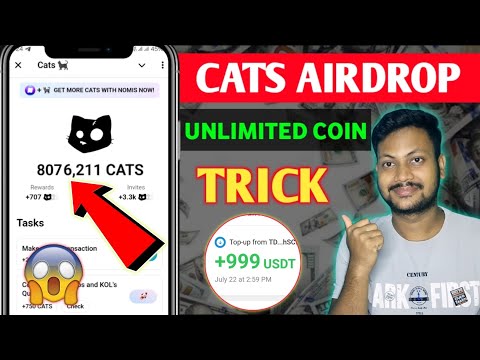 Cats Airdrop 😱 | Cats Airdrop Unlimited Coin Trick | Cats Airdrop Listing Confirmed Date | Cats Coin